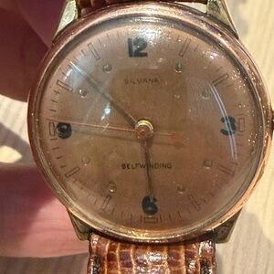 Vintage Rose Gold Plated Silvana Self Winding Men's Wristwatch